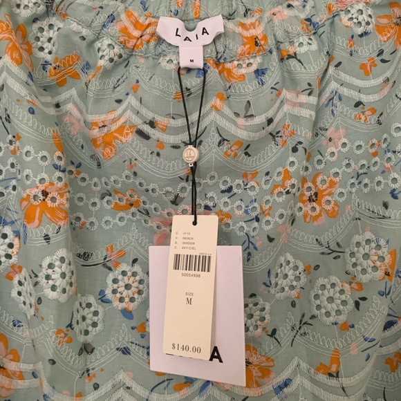Anthropologie LAIA Embroidered Off Shoulder Top M - Picture 5 of 5